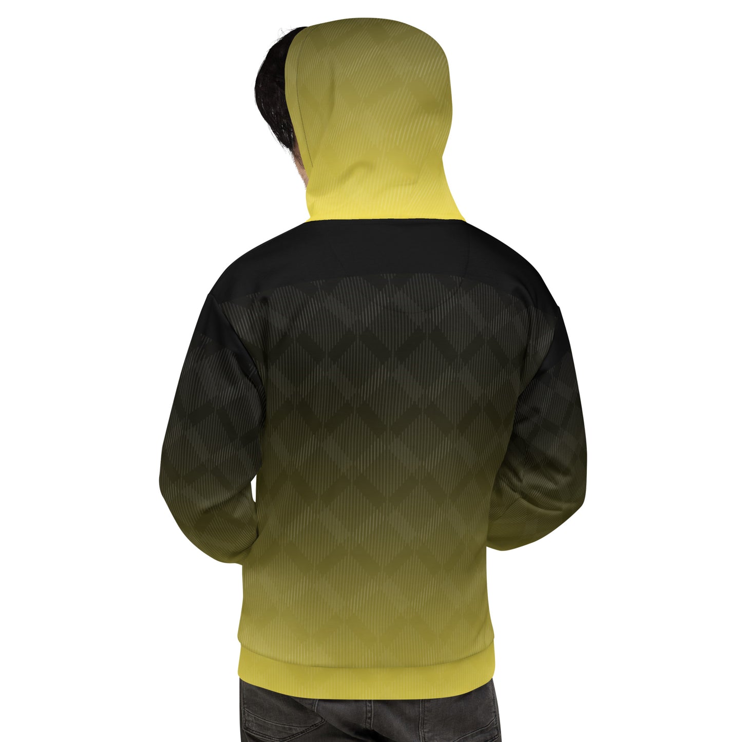 Unisex Hoodie Black & Yellow - Soft Fleece Hoodie - Aura & Apparel