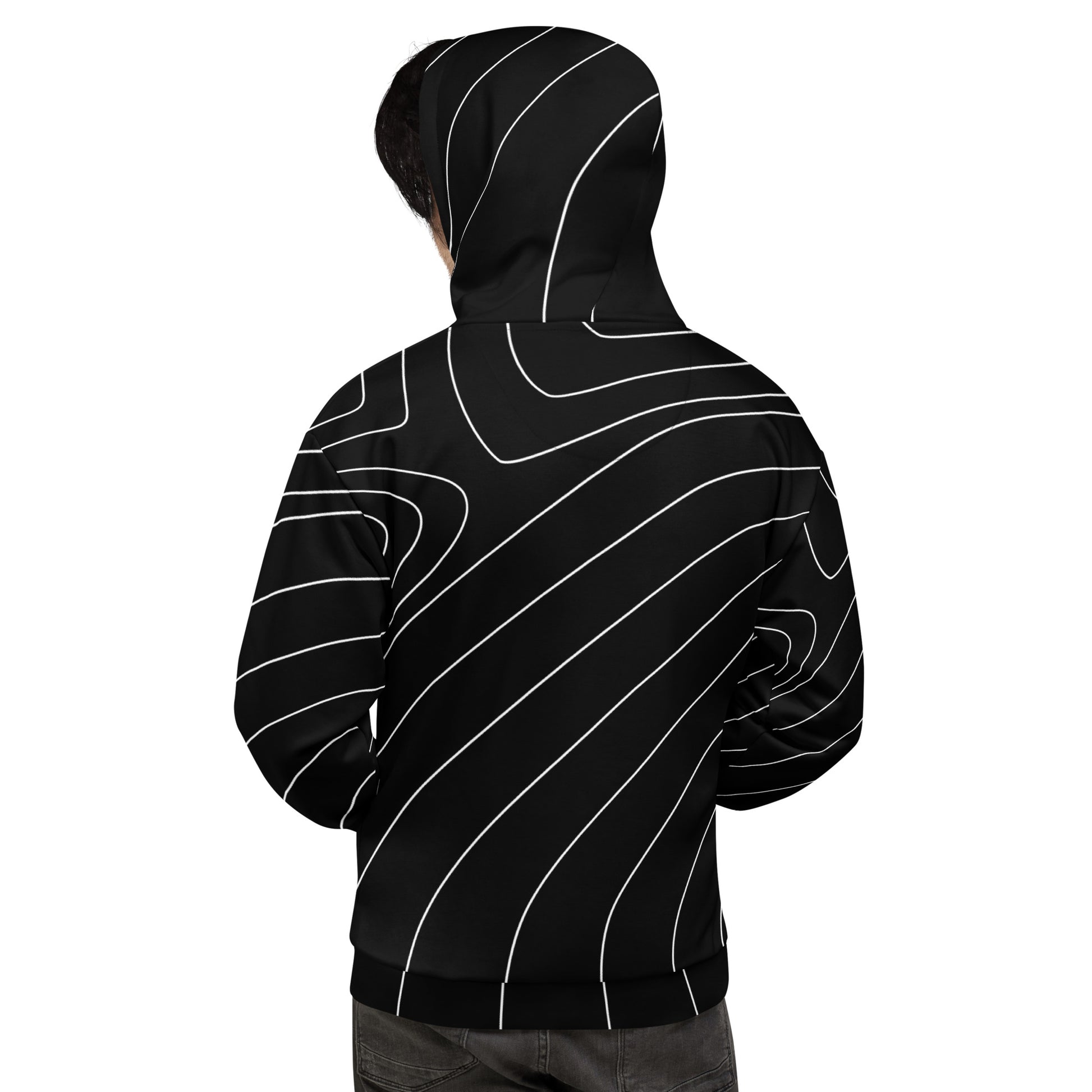 Unisex Hoodie Black & White - Comfortable & Stylish - Aura & Apparel