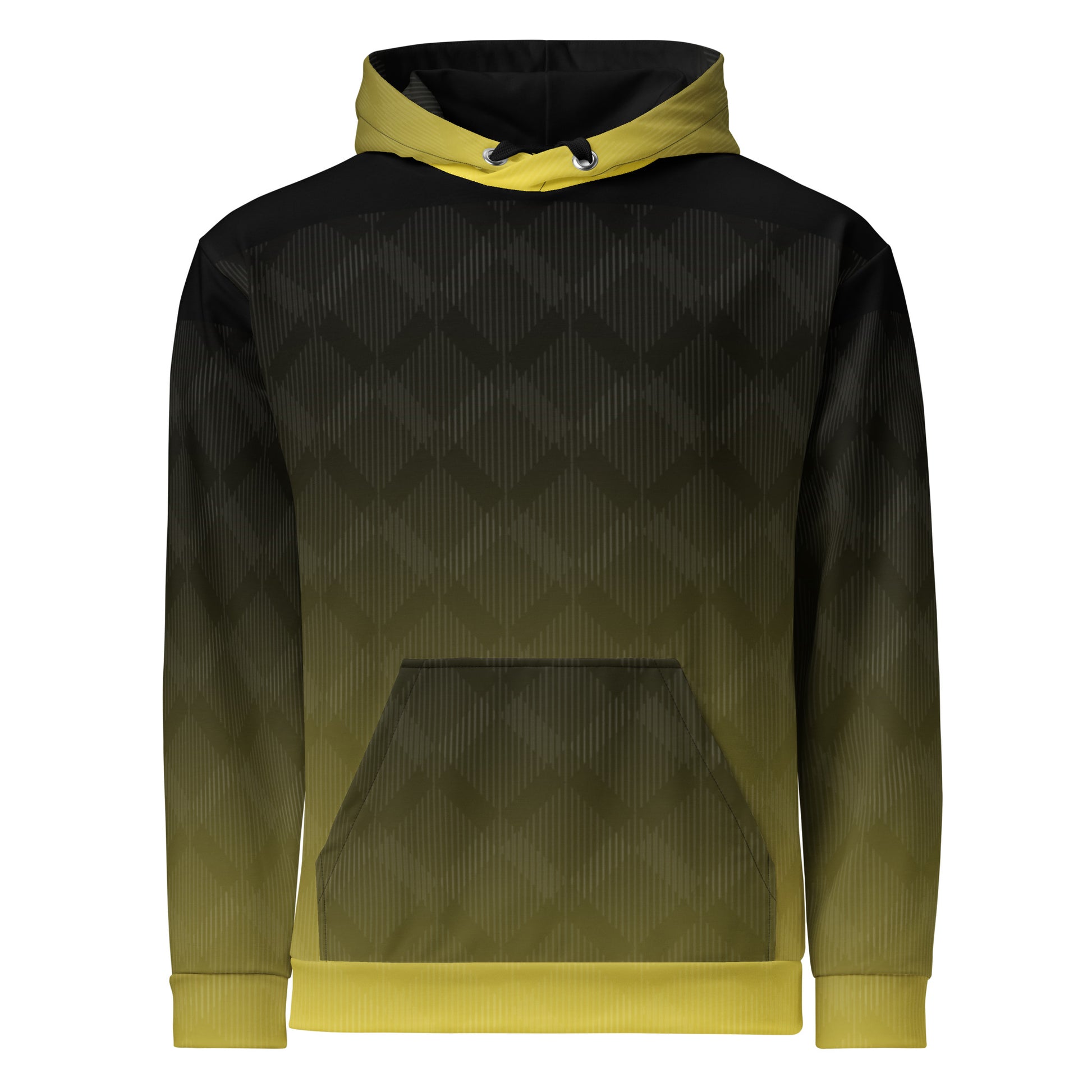 Unisex Hoodie Black & Yellow - Soft Fleece Hoodie - Aura & Apparel