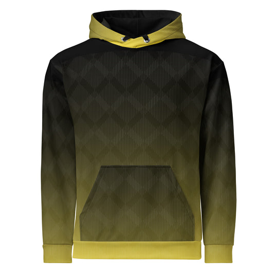 Unisex Hoodie Black & Yellow - Soft Fleece Hoodie - Aura & Apparel