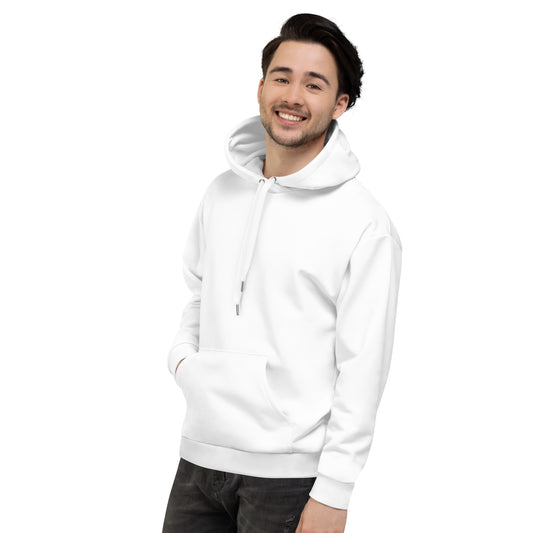 Unisex Hoodie - Soft & Comfy All-White Hoodie - Aura & Apparel