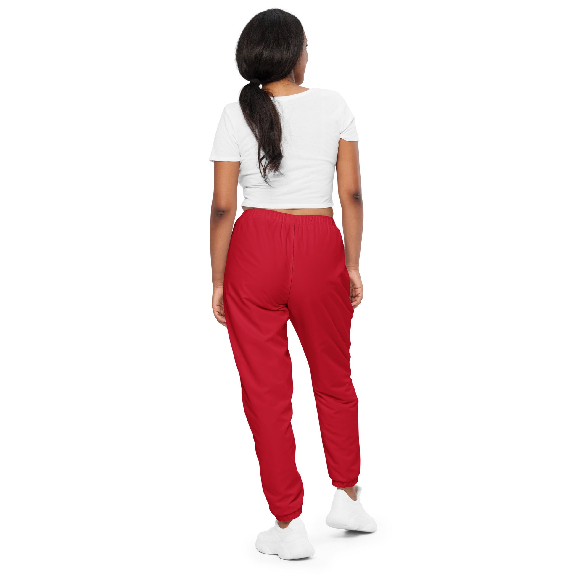 Unisex Track Pants - Solid Red - Aura & Apparel