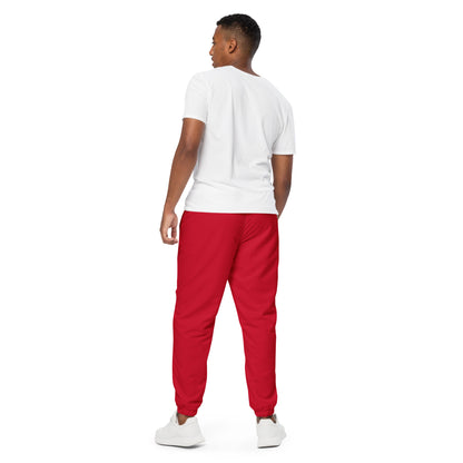 Unisex Track Pants - Solid Red - Aura & Apparel