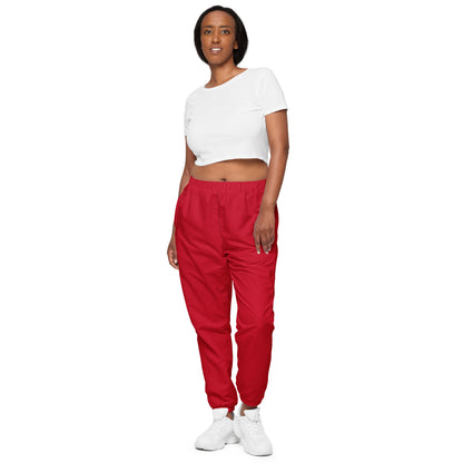 Unisex Track Pants - Solid Red - Aura & Apparel