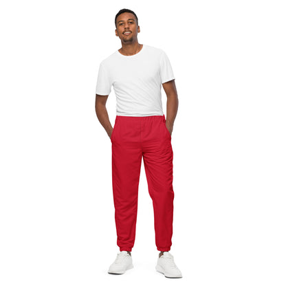 Unisex Track Pants - Solid Red - Aura & Apparel