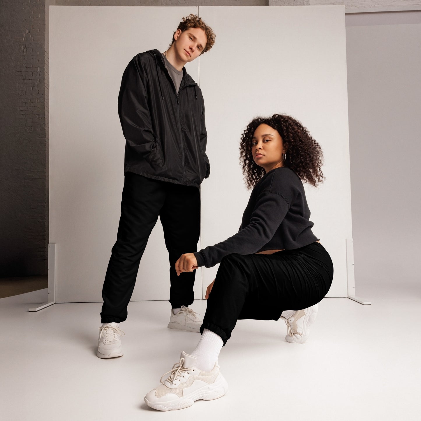 Unisex Track Pants Solid Black - Aura & Apparel