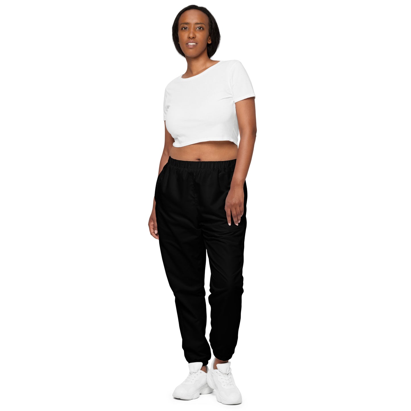 Unisex Track Pants Solid Black - Aura & Apparel