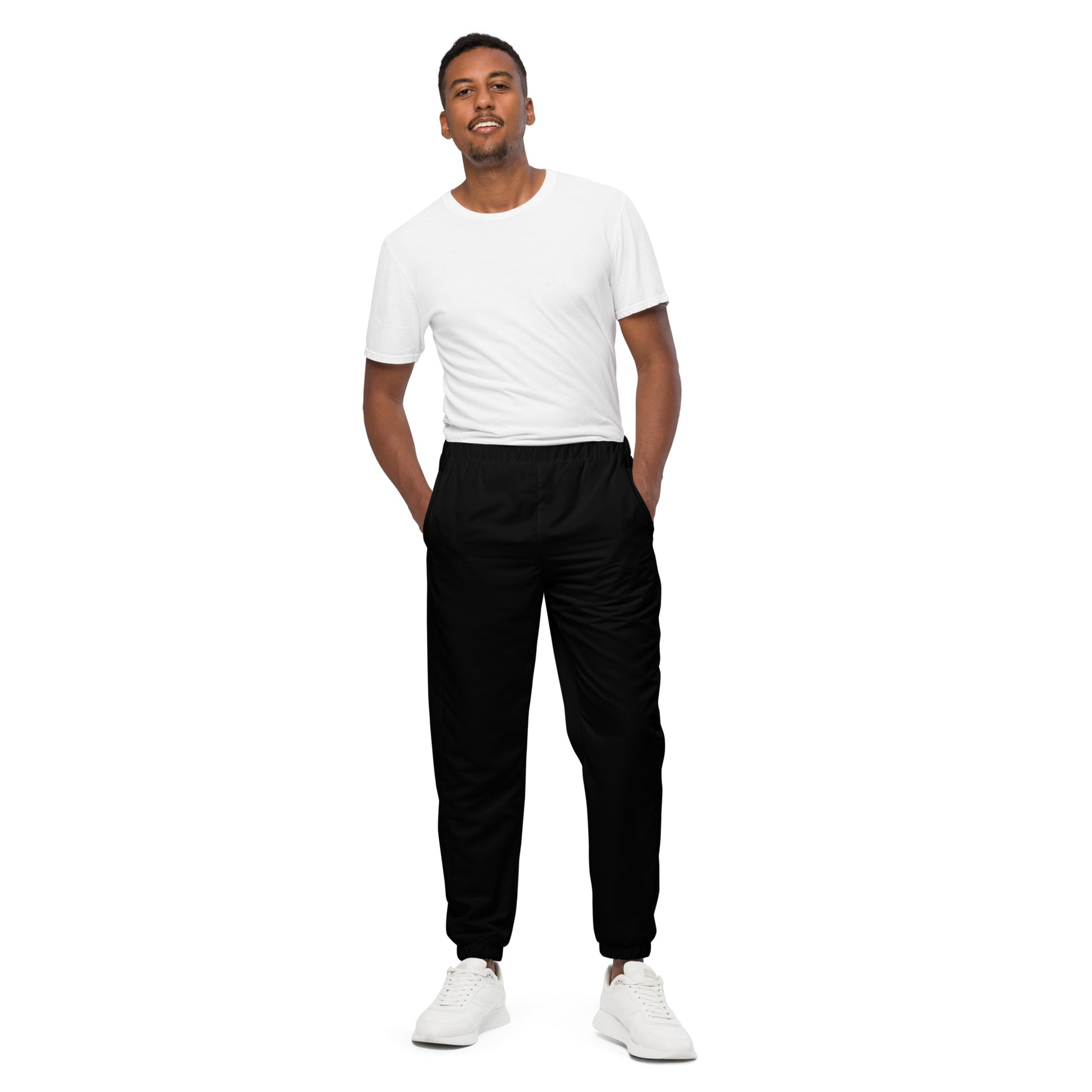 Unisex Track Pants Solid Black - Aura & Apparel