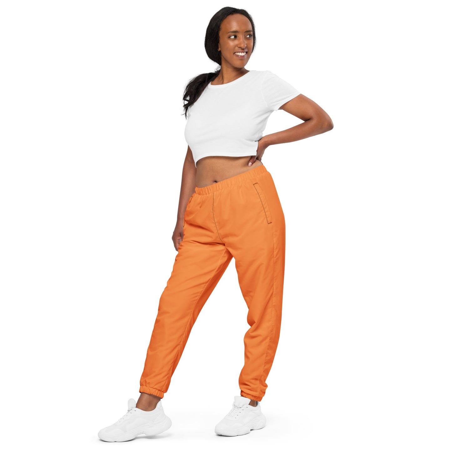 Unisex Track Pants – Solid Orange - Aura & Apparel