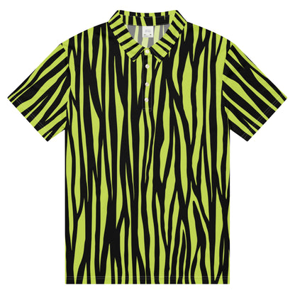 Men's Slim Fit Polo Shirt - Zebra Lime - Aura & Apparel