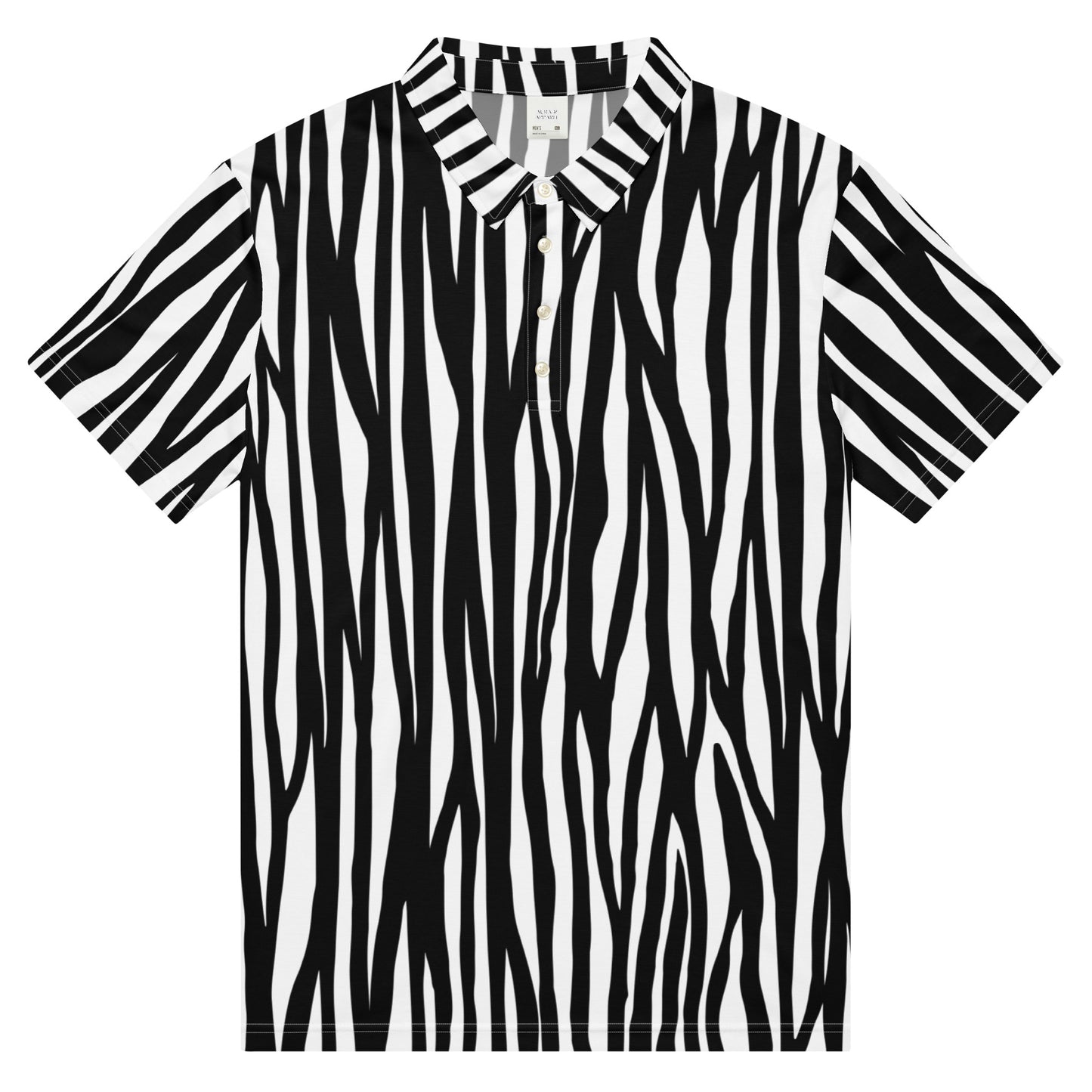 Men’s Slim Fit Polo Zebra - Slim Fit Polo Shirt - Aura & Apparel