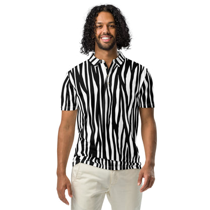 Men’s Slim Fit Polo Zebra - Slim Fit Polo Shirt - Aura & Apparel