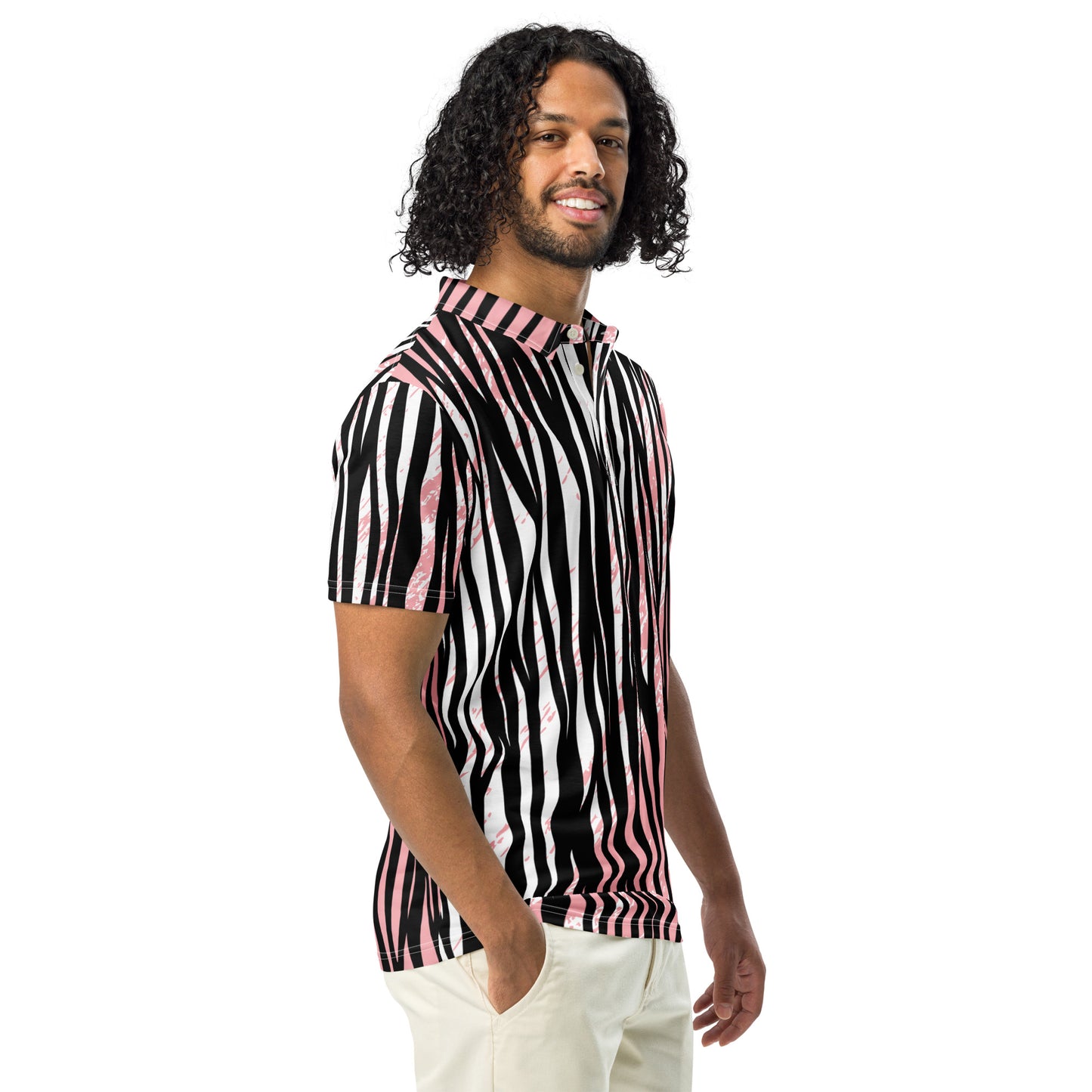 Men’s Slim Fit Polo Zebra - Modern Polo Shirt - Aura & Apparel